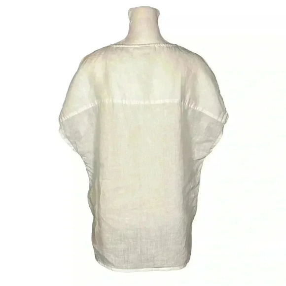 House of Harlow REVOLVE Linen Embroidered Top Medium White - Picture 3 of 12
